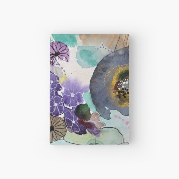 Fantasy in green and purple Hardcover Journal