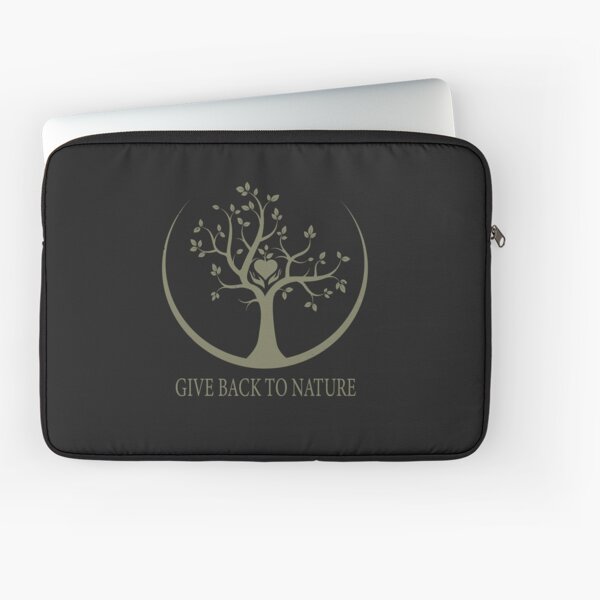 Give Back to Nature - Kaki Grunge Laptop Sleeve