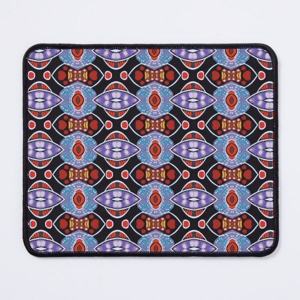 Item preview, The repeating pattern of colorful batik with purple, blue and red accents designed and sold by OwlWorks.