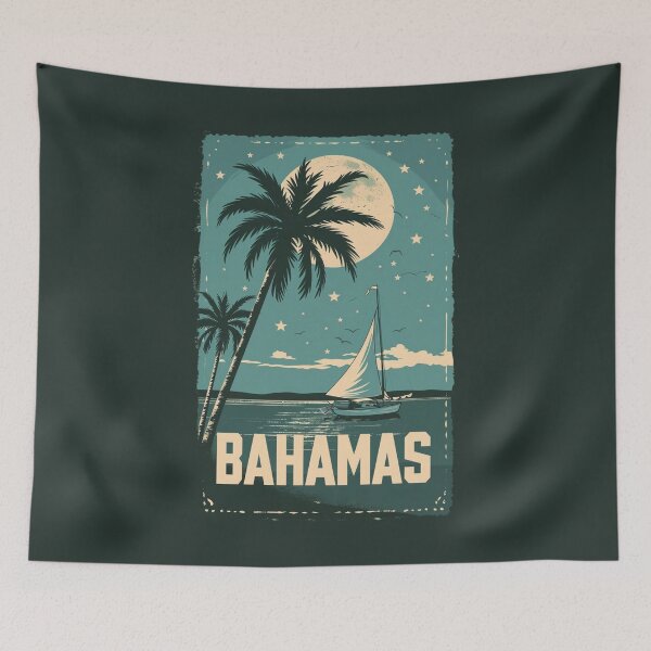 Item preview, A Vintage Travel Illustration of Bahamas designed and sold by GoodOldVintage.
