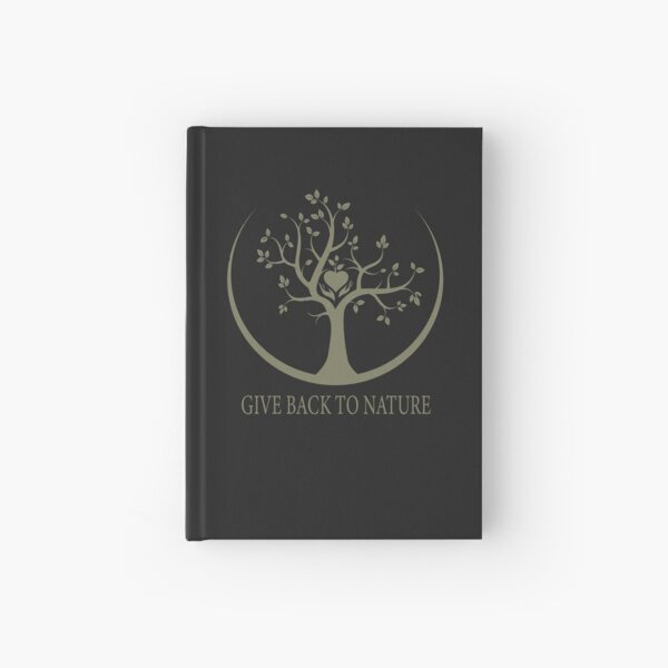 Give Back to Nature - Kaki Grunge Hardcover Journal