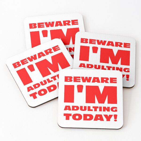 Item preview, Beware I'm Adulting Today design designed and sold by Ginny Luttrell.