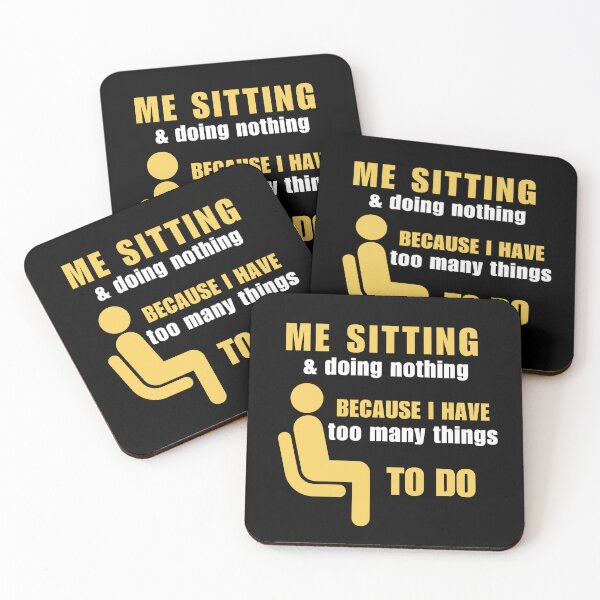 Item preview, Me Sitting & Doing Nothing Stressed Burnout Overload Anxiety  designed and sold by StudioTina.