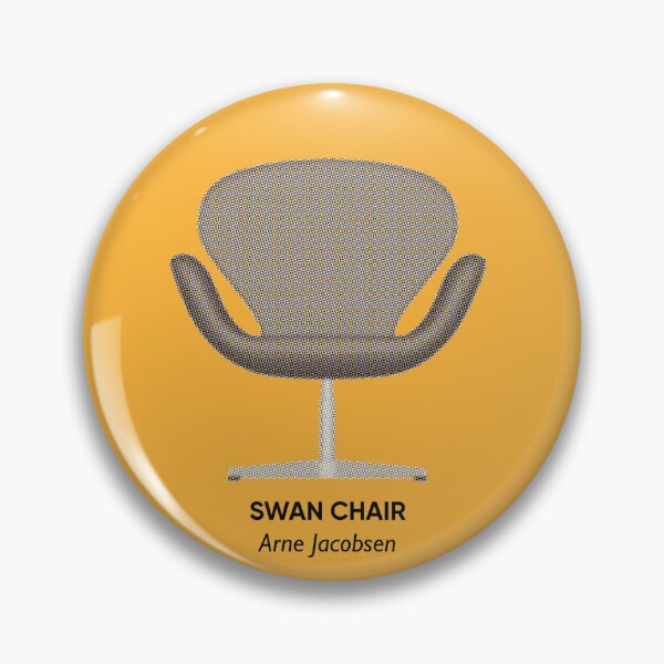 Item preview, Swan Chair by Arne Jacobsen Halftone Illustration (Midcentury Furniture) designed and sold by hanadvartstudio.