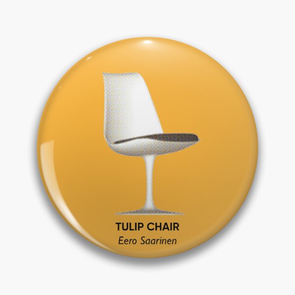 Item preview, Tulip Chair by Eero Saarinen Halftone Illustration (Midcentury Furniture) designed and sold by hanadvartstudio.