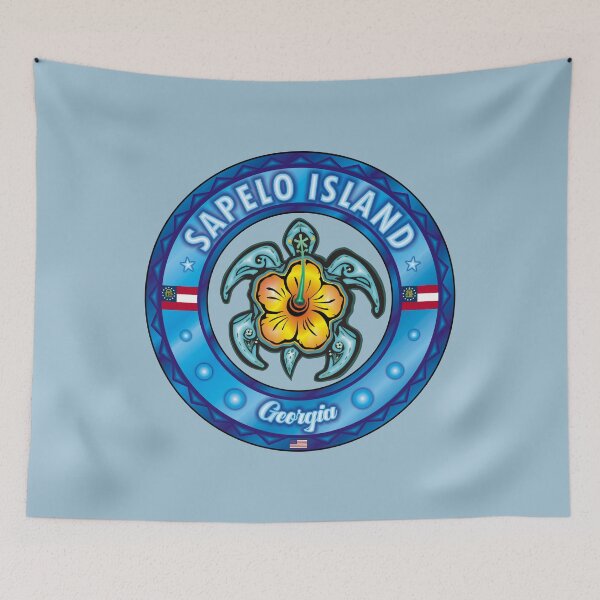 Item preview, Sapelo Island Georgia sea turtle hibiscus designed and sold by studioss76.