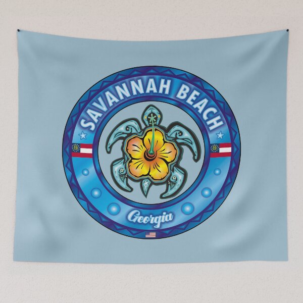 Item preview, Savannah Beach Georgia sea turtle hibiscus designed and sold by studioss76.
