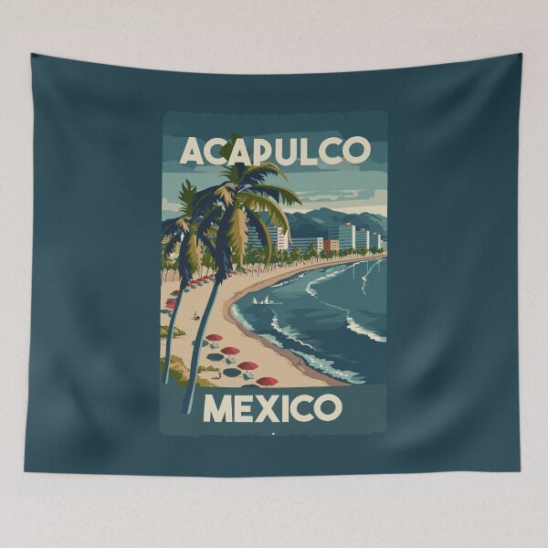 Item preview, A Vintage Travel Illustration of Acapulco - Mexico  designed and sold by GoodOldVintage.