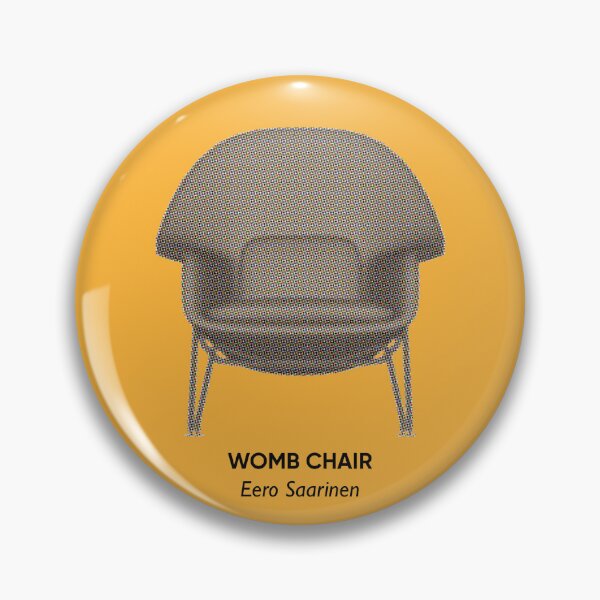 Item preview, Womb Chair by Eero Saarinen Halftone Illustration (Midcentury Furniture) designed and sold by hanadvartstudio.