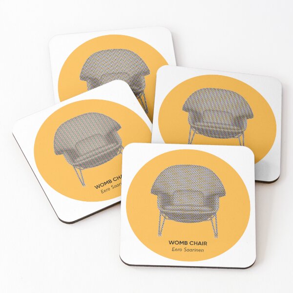 Item preview, Womb Chair by Eero Saarinen Halftone Illustration (Midcentury Furniture) designed and sold by hanadvartstudio.