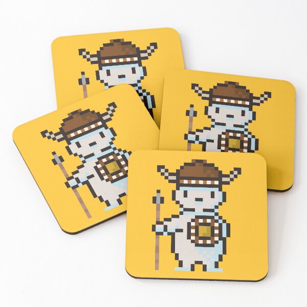 Item preview, Cute Viking Polar Bear Pixel Art Illustration designed and sold by MariOyama.