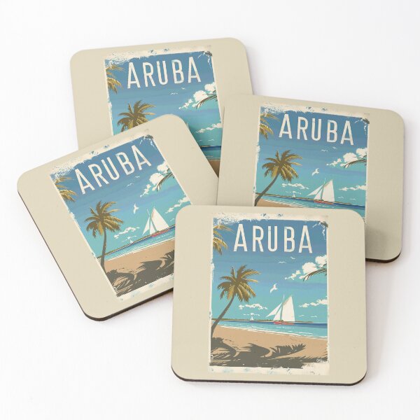 Item preview, A Vintage Travel Illustration of Aruba designed and sold by GoodOldVintage.