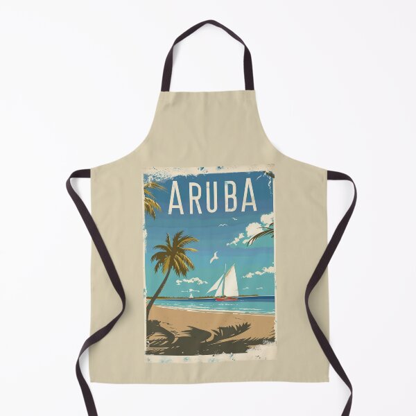 Item preview, A Vintage Travel Illustration of Aruba designed and sold by GoodOldVintage.