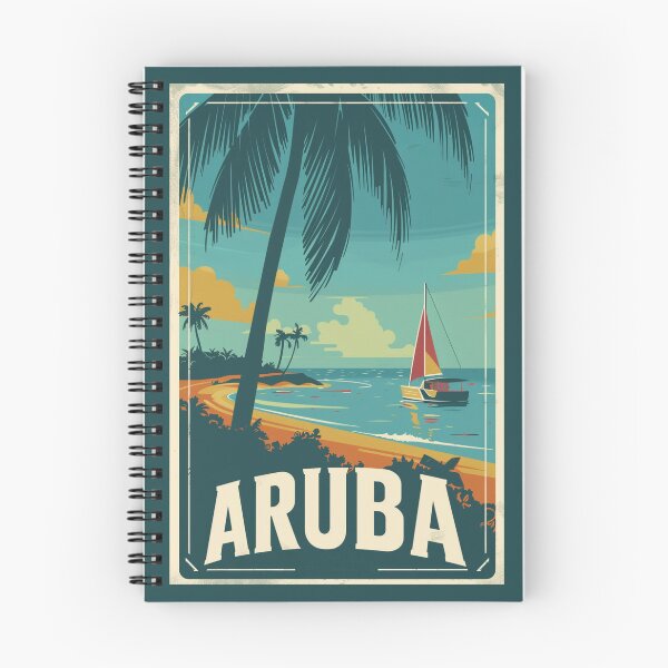 Item preview, A Vintage Travel Illustration of Aruba designed and sold by GoodOldVintage.