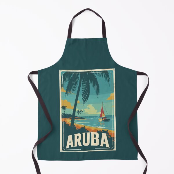 Item preview, A Vintage Travel Illustration of Aruba designed and sold by GoodOldVintage.