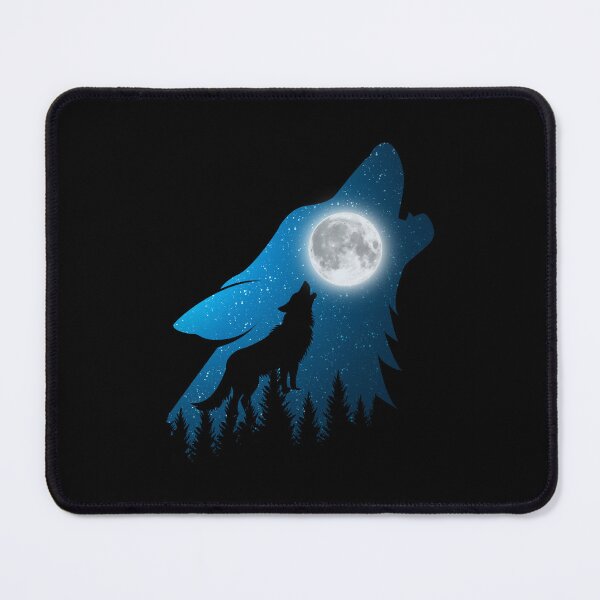 Item preview, Forest Night Sky Wolf Silhouette Howling at The Moon designed and sold by BelkaMed.