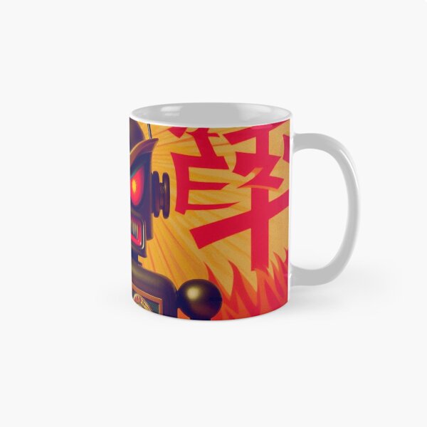 Item preview, Retro Menace Robot - Vintage Japanese-Inspired Artwork designed and sold by 3MillsDesign.