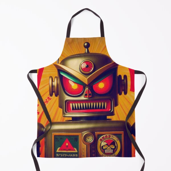 Item preview, Retro Menace Robot - Vintage Japanese-Inspired Artwork designed and sold by 3MillsDesign.