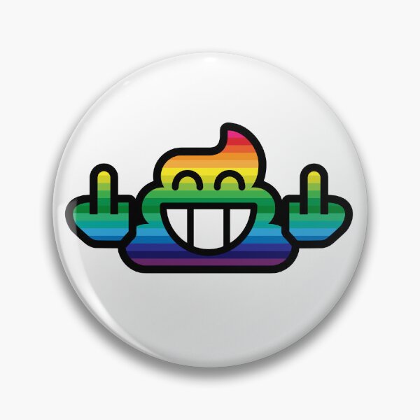Item preview, Smiley Emoji Rainbow Poop with middle finger designed and sold by VEB Ostladen.
