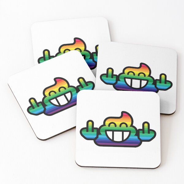 Item preview, Smiley Emoji Rainbow Poop with middle finger designed and sold by VEB Ostladen.
