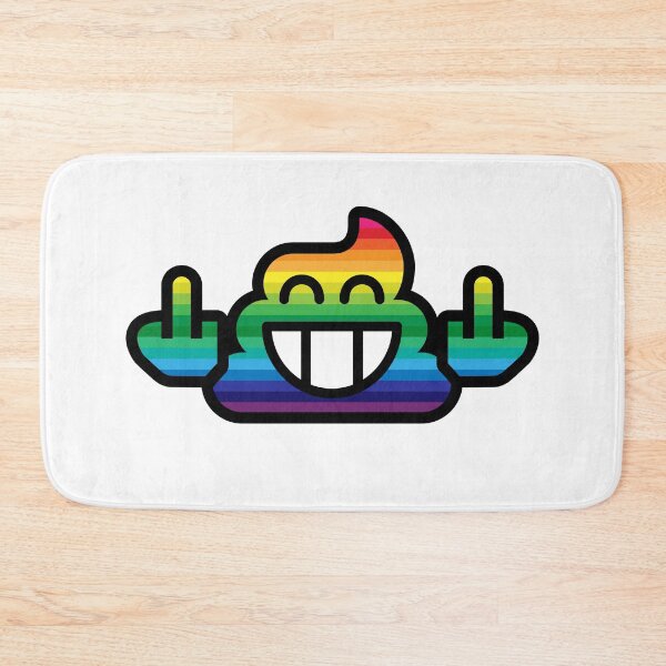 Item preview, Smiley Emoji Rainbow Poop with middle finger designed and sold by VEB Ostladen.
