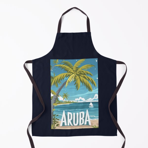 Item preview, A Vintage Travel Illustration of Aruba designed and sold by GoodOldVintage.