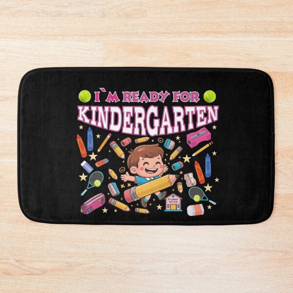 Item preview, I`M  Ready For Kindergarten Retro Colorful Typographic School Design  designed and sold by Raise2Shine.