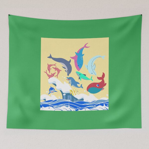 Item preview,  Zishiwood brand Magic Nine fish picture, playful, Dolphin Jumping, Fun Mutations, Mammals, marine life, Underwater Treasures. ocean treasures whimsical, Miami Dolphins fan. Zishiwood. 9 Fish picture designed and sold by Zishiwood.