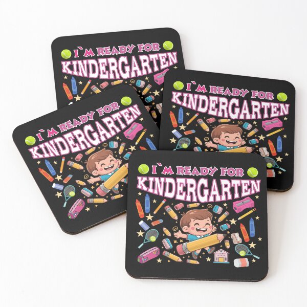 Item preview, I`M  Ready For Kindergarten Retro Colorful Typographic School Design  designed and sold by Raise2Shine.
