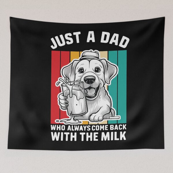 Item preview,  Just A Dad Who Always Come Back With The Milk Dog Shirt Gift designed and sold by Felinefinesse.