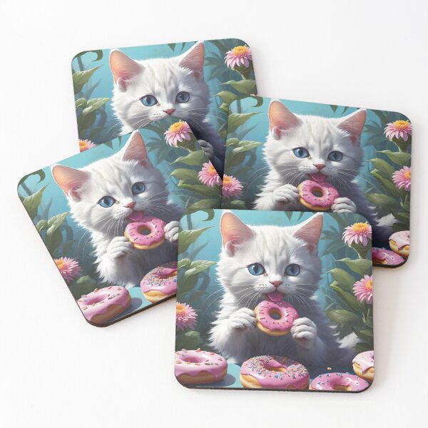 Item preview, Kitten eating donuts  designed and sold by Leonardobc.