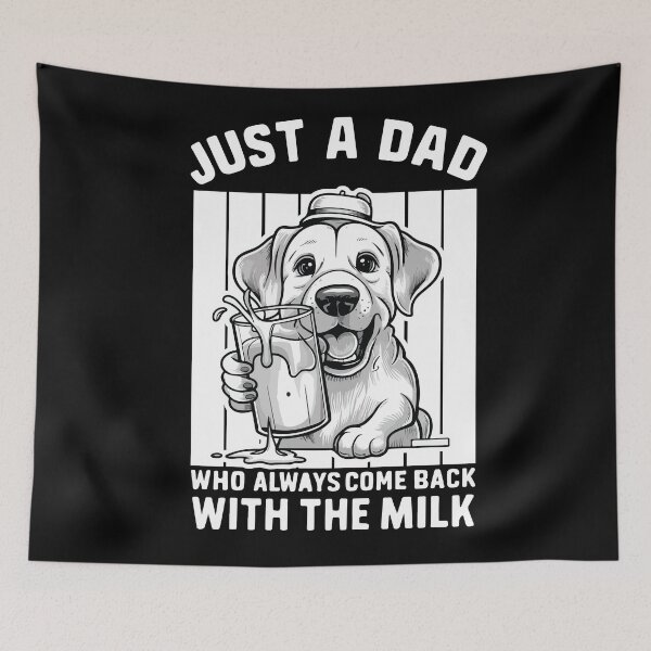 Item preview,  Just A Dad Who Always Come Back With The Milk Dog Shirt Gift designed and sold by Felinefinesse.