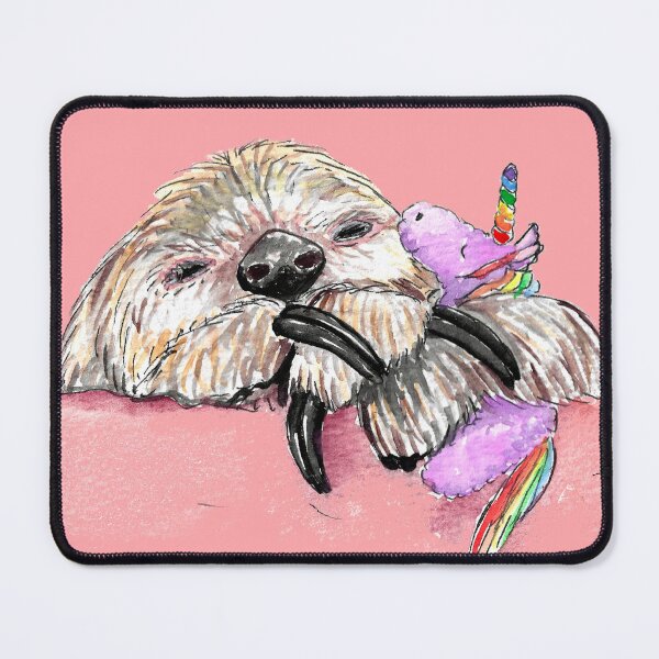 Item preview, Sloth and his Cuddly Unicorn  designed and sold by Art by Kirsten Sneath.