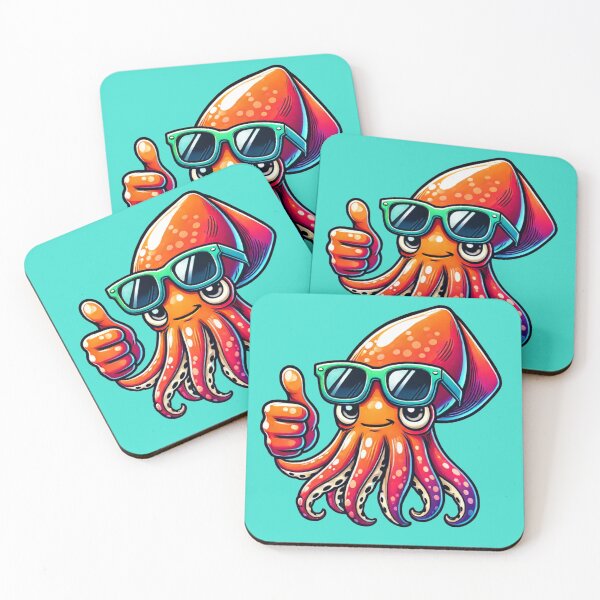 Item preview, Cool Cartoon Squid with Sunglasses - Fun Beach Vibes designed and sold by Marvvinekk.