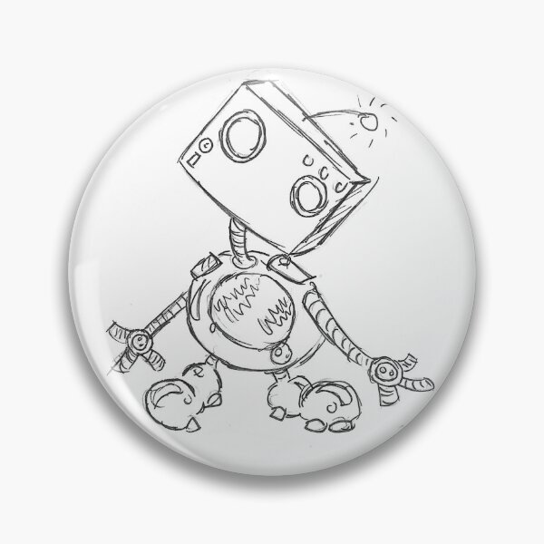 Item preview, robot garabateado designed and sold by GummiSharks!.