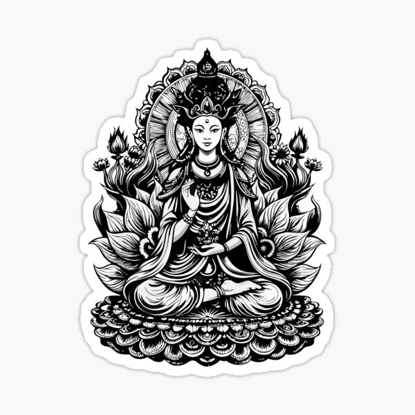 Item preview, Quan Yin Chinese Goddess of Compassion Kwan Yin Lotus designed and sold by Inner Vitality Designs.