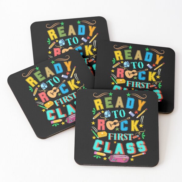 Item preview, Ready To Rock First Class Retro Typographic Colorful Back to School Design designed and sold by Raise2Shine.