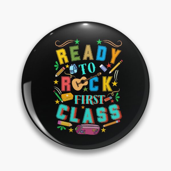 Item preview, Ready To Rock First Class Retro Typographic Colorful Back to School Design designed and sold by Raise2Shine.