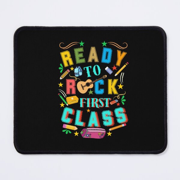 Item preview, Ready To Rock First Class Retro Typographic Colorful Back to School Design designed and sold by Raise2Shine.