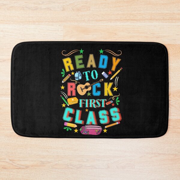 Item preview, Ready To Rock First Class Retro Typographic Colorful Back to School Design designed and sold by Raise2Shine.