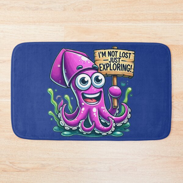 Item preview, Exploring Cartoon Squid - Fun and Adventurous Ocean Design designed and sold by Marvvinekk.