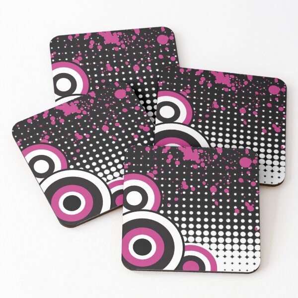 Item preview, black, white, and pink abstract frutiger metro pattern designed and sold by meuliasshop.