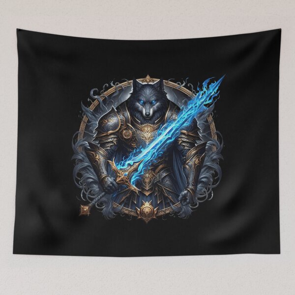 Item preview, Cosmic Wolf Warrior designed and sold by Black Wolf Style.