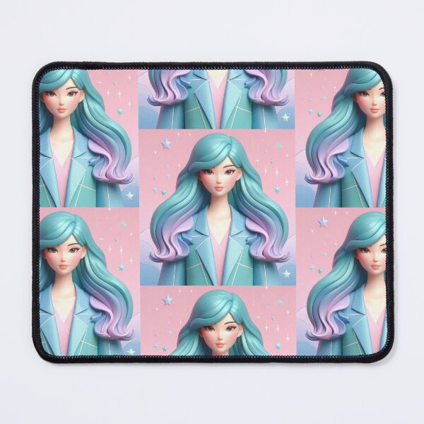Item preview, cute aqua mint hair harajuku girl designed and sold by Magimel.
