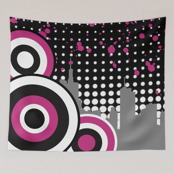 Item preview, black, white, and pink abstract frutiger metro pattern designed and sold by meuliasshop.