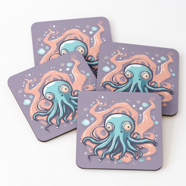 Item preview, Mysterious Cartoon Squid - Whimsical Ocean Creature Design designed and sold by Marvvinekk.