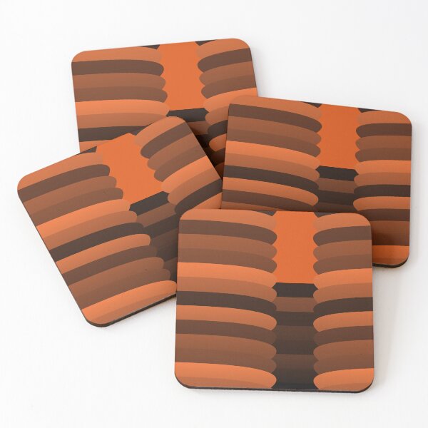 Item preview, Varying Orange Wave Lines Parallel Wavy Strips designed and sold by EvergreenMotifs.