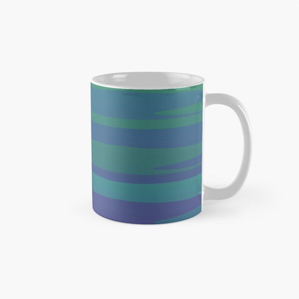 Item preview, Varying Blue Green Wave Lines Parallel Wavy Strips designed and sold by EvergreenMotifs.