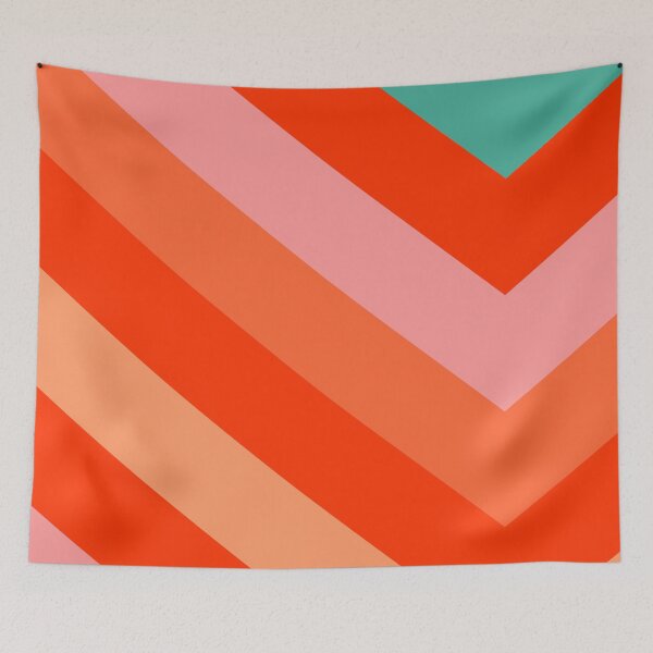 Item preview, Pink Multicolor Varied Striped Lines Rainbow Color Strips designed and sold by EvergreenMotifs.
