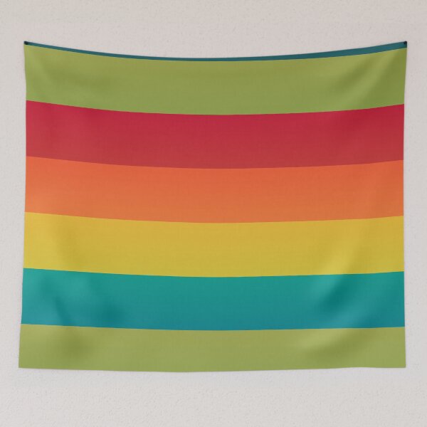 Item preview, Rainbow Multicolor Varied Striped Lines Parallel Color Strips designed and sold by EvergreenMotifs.